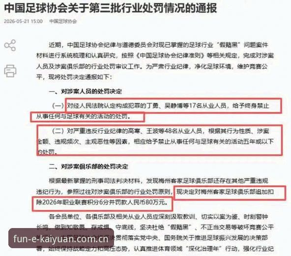 足坛反腐禁足名单VS行业净化：开元棋盘平台视角下的中国足球改革趋势分析